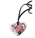 Kaolin Flower Bunch Design Disc Pendant