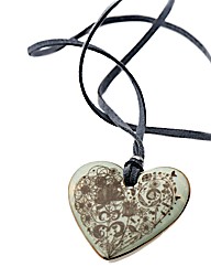Kaolin Nature Design Heart Disc Pendant