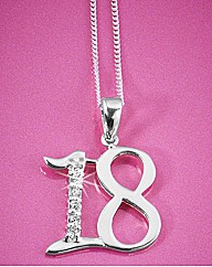 Sterling Silver & CZ Age Pendant