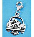 Sterling Silver Just Married Charm