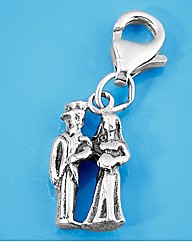Sterling Silver Bride & Groom Charm