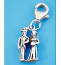 Sterling Silver Bride & Groom Charm
