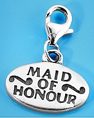 Sterling Silver Maid of Honor Charm