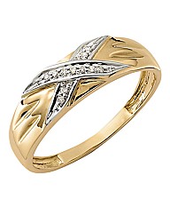 Ladies 9 Carat Gold Diamond Wedding Band