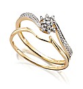 Ladies 9ct Gold Wedding Ring Set