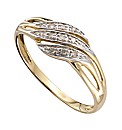 9 Carat Yellow Gold Diamond Set Ring