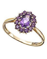 9 Carat Yellow Gold & Amethyst Ring