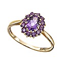 9 Carat Yellow Gold & Amethyst Ring