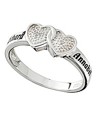 Precious Sentiments Heart Duo Ring