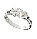 Precious Sentiments Heart Duo Ring