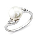 So Jewellery Sterling Silver Pearl Ring