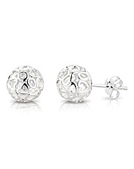 So Jewellery Silver Sphere Earrings
