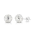 So Jewellery Silver Sphere Earrings