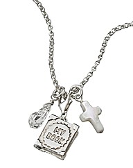 Sterling Silver Bible & Cross Locket