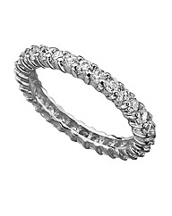 Sterling Silver & CZ Eternity Ring