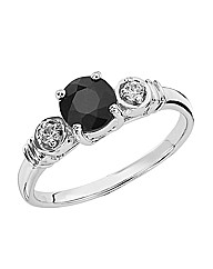 Sterling Silver & Sapphire CZ Ring