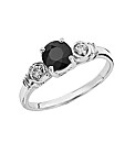 Sterling Silver & Sapphire CZ Ring