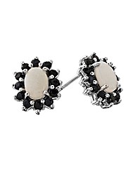 Sterling Silver & Opal Earrings