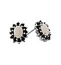 Sterling Silver & Opal Earrings