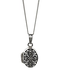 Sterling Silver and Marcasite Locket
