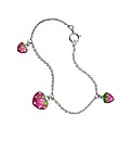 Sterling Silver Strawberry Bracelet