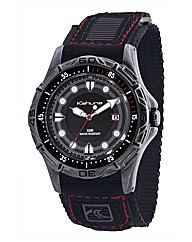 Kahuna Gents Black Rip Strap Watch