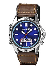 Kahuna Gents Brown Rip Strap Watch