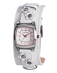Kahuna Ladies White Leather Watch