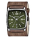 Kahuna Gents Brown Cuff Strap Watch