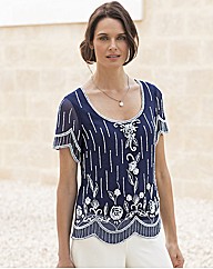 Gray & Osbourn Beaded Top