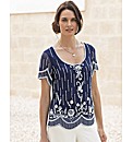 Gray & Osbourn Beaded Top