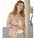 Anise Tweed Collarless Jacket