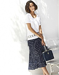 Gray and Osbourn Navy Long Length Skirt