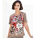 Gerry Weber Printed Jersey and Woven Top