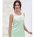 Basler Silk Scallop Detail Top