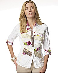 Crinkle Panelled Shirt