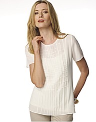 Anise Pleated Front Shell Top