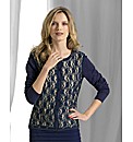 Gray & Osbourn Lace & Knit Cardigan