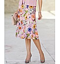 Basler Printed Fit And Flare Skirt