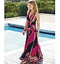 Pomodoro Geometric Print Maxi Dress