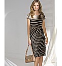 Gina Bacconi Graduated Stripe Dress