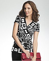 Joseph Ribkoff Geometric Print Top