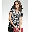 Joseph Ribkoff Geometric Print Top