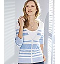 Lebek Stripe Knit Cardigan