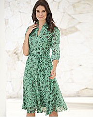 Gray & Osbourn Print Chiffon Shirt Dress