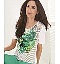 Lebek Palm Print Jersey Top