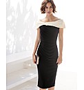Gina Bacconi Twisted Collar Jersey Dress