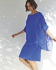 Gina Bacconi Draped Poncho Dress