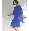 Gina Bacconi Draped Poncho Dress