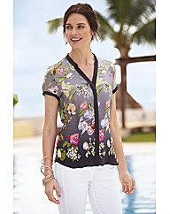 Taifun Floral Silky Blouse